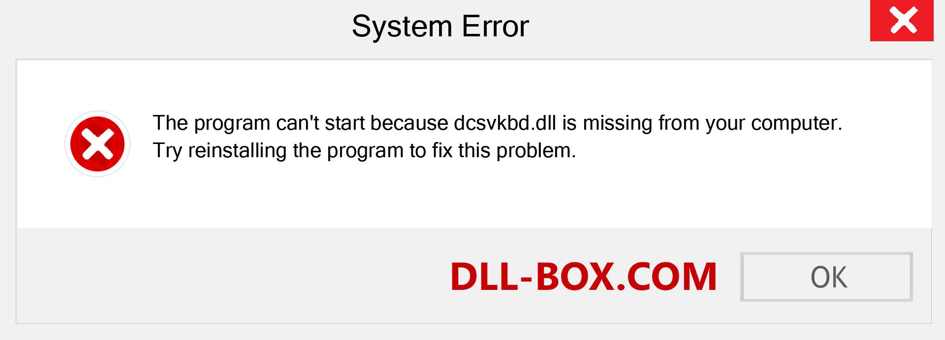 dcsvkbd.dll file is missing?. Download for Windows 7, 8, 10 - Fix  dcsvkbd dll Missing Error on Windows, photos, images